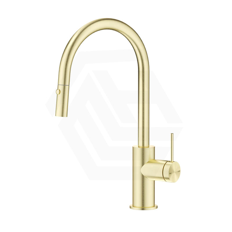 Bella Vista Mica Gooseneck Stainless Steel Pull-Out Sink Mixer French Gold