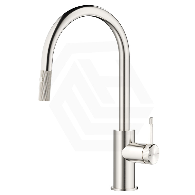 Bella Vista Mica Fluted Stainless Steel Pull-Out Gooseneck Sink Mixer Variant Colour Available