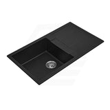 860x500x205mm Bella Vista Fomos Granite Stone Kitchen Sink with Drainer Board Single Bowl Top/Undermount