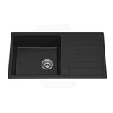 860x500x205mm Bella Vista Fomos Granite Stone Kitchen Sink with Drainer Board Single Bowl Top/Undermount