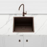 440x440x250mm Bella Vista Luminare 1.2mm Top/Undermount Single Bowl Kitchen Sink Stainless Steel - Colour Available
