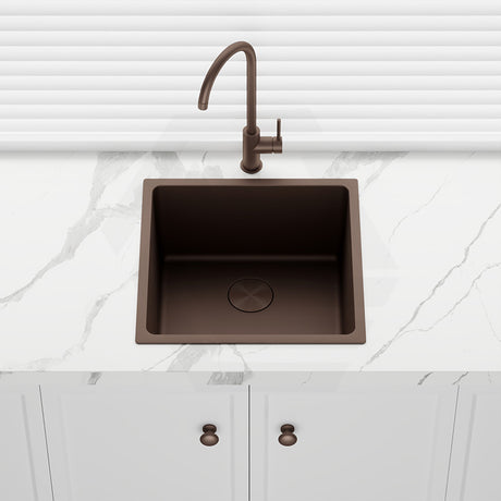 440x440x250mm Bella Vista Luminare 1.2mm Top/Undermount Single Bowl Kitchen Sink Stainless Steel - Colour Available