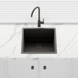440x440x250mm Bella Vista Luminare 1.2mm Top/Undermount Single Bowl Kitchen Sink Stainless Steel - Colour Available