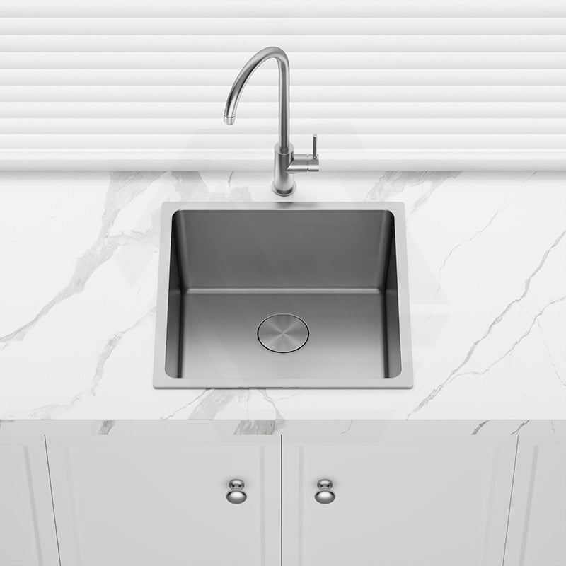440x440x250mm Bella Vista Luminare 1.2mm Top/Undermount Single Bowl Kitchen Sink Stainless Steel - Colour Available