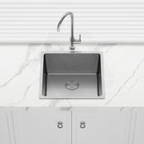 440x440x250mm Bella Vista Luminare 1.2mm Top/Undermount Single Bowl Kitchen Sink Stainless Steel - Colour Available