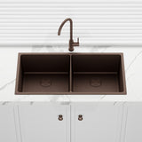 760x440x250mm Bella Vista Luminare 1.2mm Top/Undermount Double Bowls Kitchen Sink Stainless Steel - Colour Available