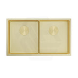 760x440x250mm Bella Vista Luminare 1.2mm Top/Undermount Double Bowls Kitchen Sink Stainless Steel - Colour Available