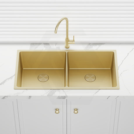760x440x250mm Bella Vista Luminare 1.2mm Top/Undermount Double Bowls Kitchen Sink Stainless Steel - Colour Available