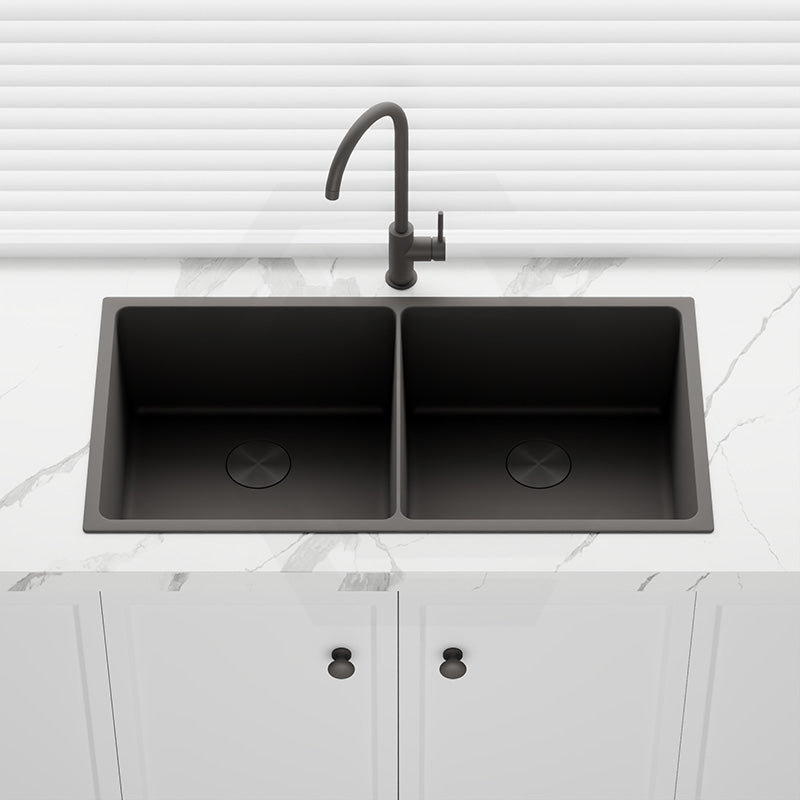 760x440x250mm Bella Vista Luminare 1.2mm Top/Undermount Double Bowls Kitchen Sink Stainless Steel - Colour Available