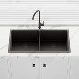 760x440x250mm Bella Vista Luminare 1.2mm Top/Undermount Double Bowls Kitchen Sink Stainless Steel - Colour Available