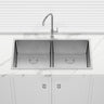 760x440x250mm Bella Vista Luminare 1.2mm Top/Undermount Double Bowls Kitchen Sink Stainless Steel - Colour Available