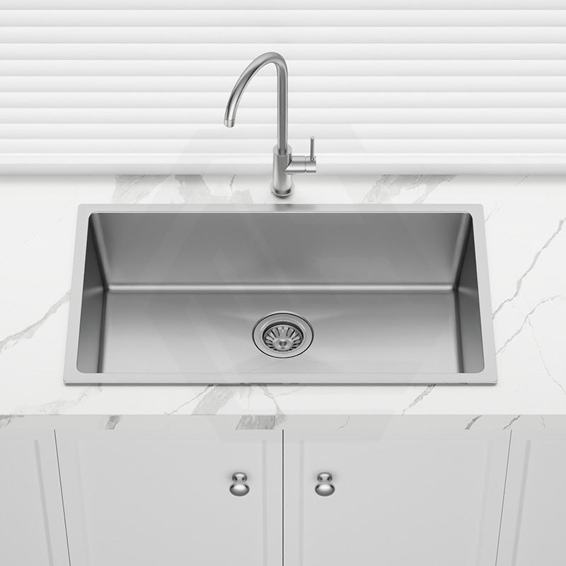 760x440x250mm Bella Vista Luminare 1.2mm Top/Undermount Single Bowl Kitchen Sink Stainless Steel