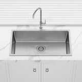 760x440x250mm Bella Vista Luminare 1.2mm Top/Undermount Single Bowl Kitchen Sink Stainless Steel