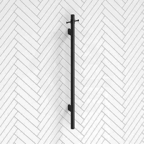 Bella Vista Mica 12V 950mm Stainless Steel Vertical Single Heated Towel Rail for Bathroom Variant Color Available