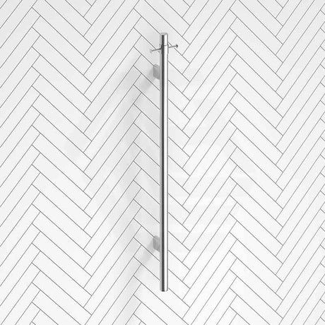 Bella Vista Mica 12V 950mm Stainless Steel Vertical Single Heated Towel Rail for Bathroom Variant Color Available