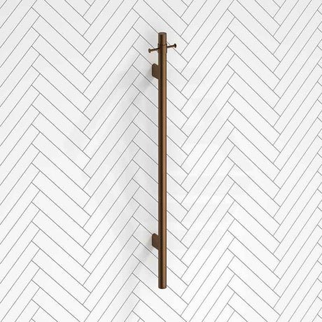 Bella Vista Mica 12V 950mm Stainless Steel Vertical Single Heated Towel Rail for Bathroom Variant Color Available