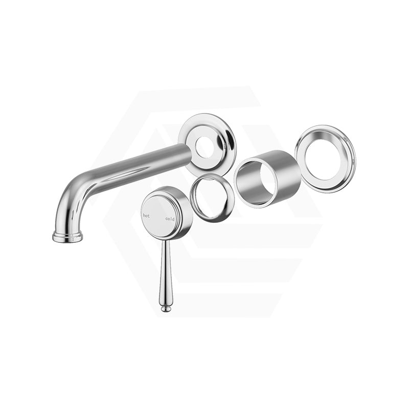 Bella Vista Mica Heritage 185mm Stainless Steel Wall Mixer with Spout Trim Kit Only Variant Colour Available