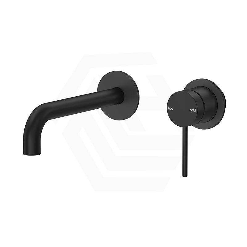 Bella Vista Mica Wall-Spout Combo Curved Spout 2P Trim Kit Only Black