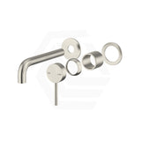 Bella Vista Mica Wall Mixer with Curved Spout Trim Kit Only 2 Round Plates Variant Colors Available