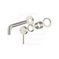 Bella Vista Mica Wall Mixer with Curved Spout Trim Kit Only 2 Round Plates Variant Colors Available