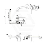 Bella Vista Mica Wall-Spout Combo Curved Spout 2P Trim Kit Only Variant Colors Available