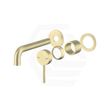 Bella Vista Mica Wall Mixer with Curved Spout Trim Kit Only 2 Round Plates Variant Colors Available