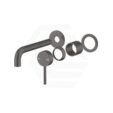 Bella Vista Mica Wall Mixer with Curved Spout Trim Kit Only 2 Round Plates Variant Colors Available