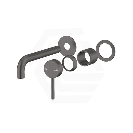 Bella Vista Mica Wall Mixer with Curved Spout Trim Kit Only 2 Round Plates Variant Colors Available