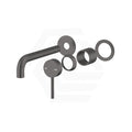 Bella Vista Mica Wall Mixer with Curved Spout Trim Kit Only 2 Round Plates Variant Colors Available