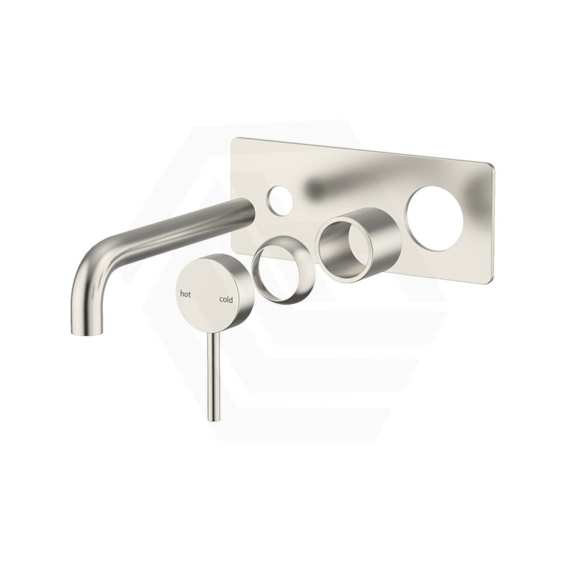 Bella Vista Mica 185mm Stainless Steel Wall Mixer with Spout Rectangle Back Plate Variant Colour Available