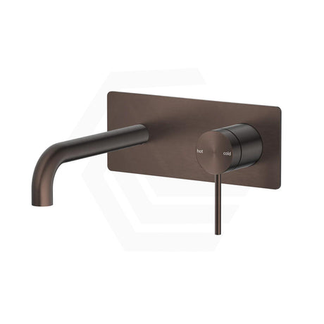 Bella Vista Mica Wall Mixer with Spout Rectangle Back Plate 1P TRIM KIT Only Dusk Bronze