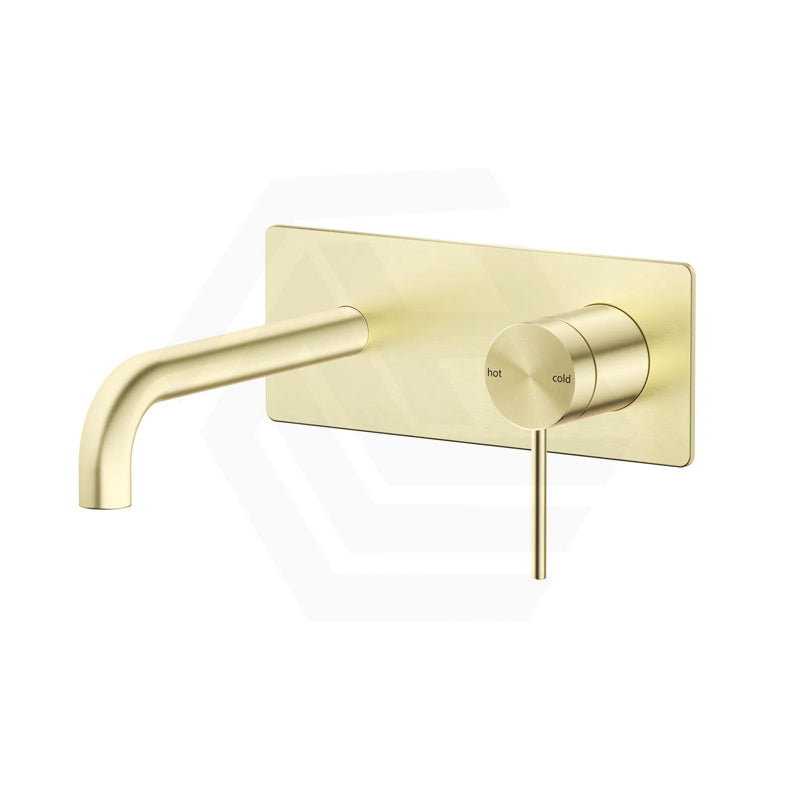 Bella Vista Mica Wall Mixer with Spout Rectangle Back Plate 1P TRIM KIT Only French Gold