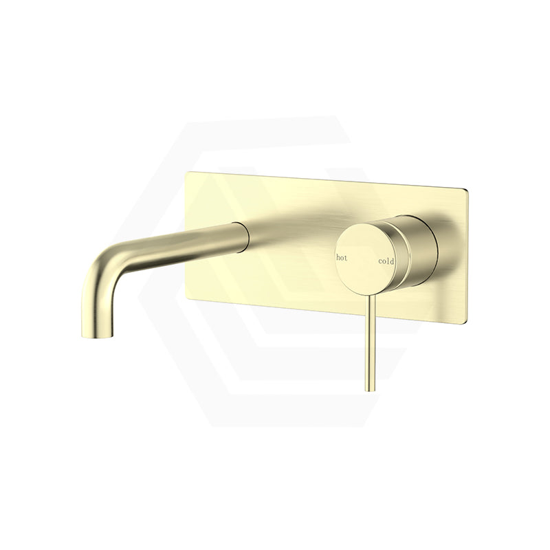 Bella Vista Mica 185mm Stainless Steel Wall Mixer with Spout Rectangle Back Plate Variant Colour Available