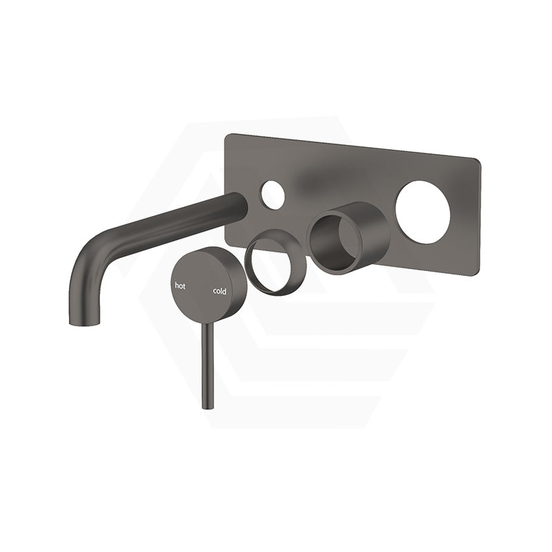 Bella Vista Mica 185mm Stainless Steel Wall Mixer with Spout Rectangle Back Plate Variant Colour Available