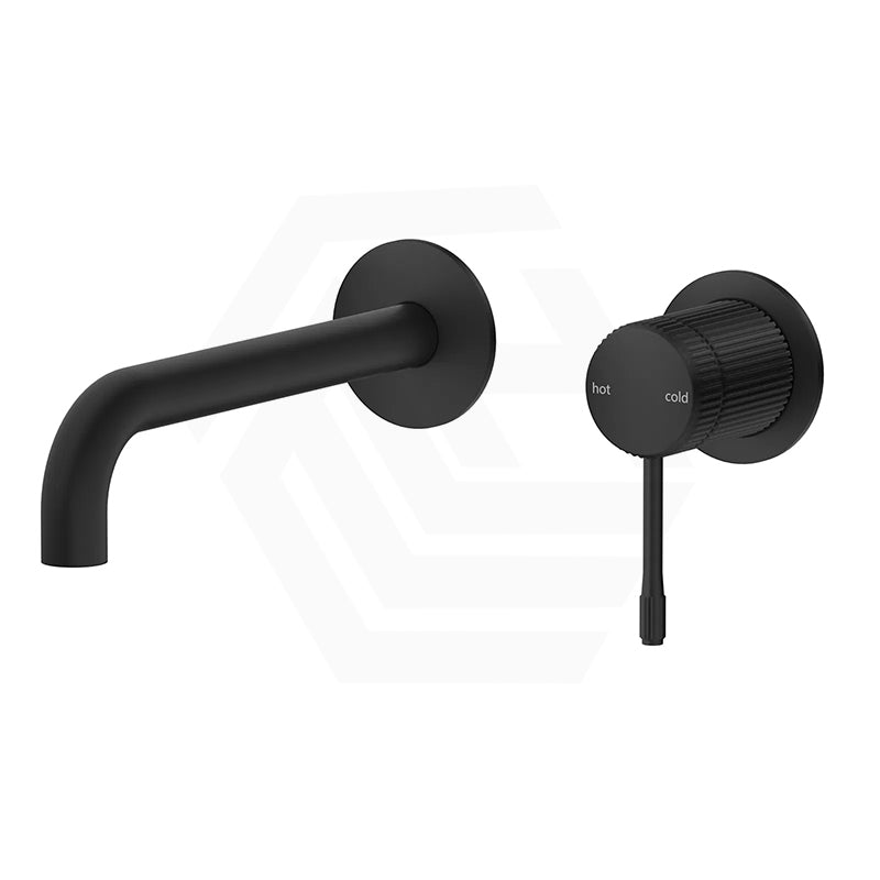 Bella Vista Mica Fluted Stainless Steel 186mm Wall Mixer Spout Set Variant Colour Available