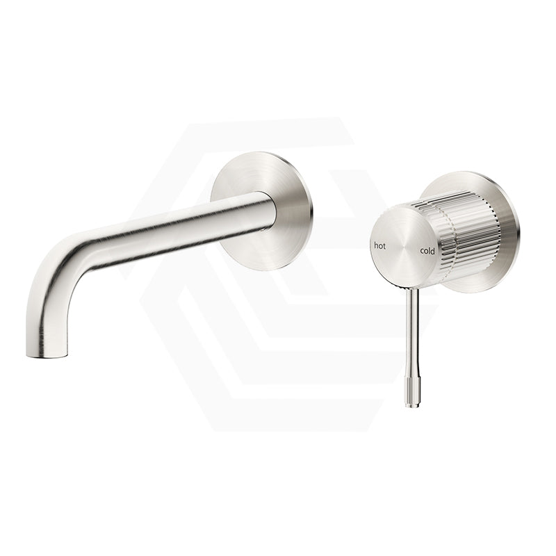 Bella Vista Mica Fluted Stainless Steel 186mm Wall Mixer Spout Set Variant Colour Available