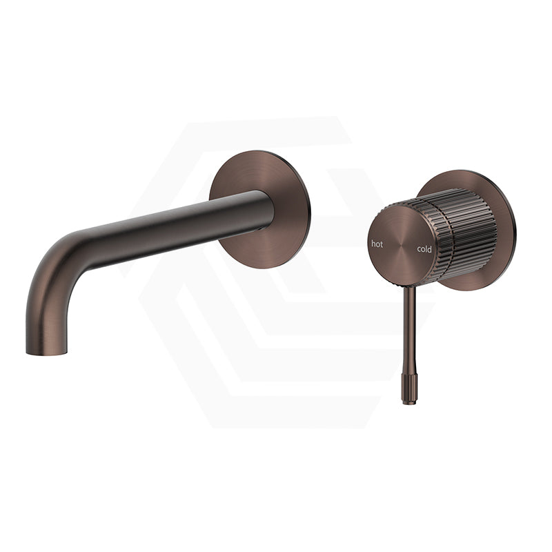 Bella Vista Mica Fluted Stainless Steel 186mm Wall Mixer Spout Set Variant Colour Available