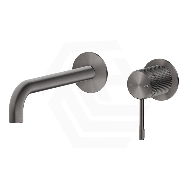 Bella Vista Mica Fluted Stainless Steel 186mm Wall Mixer Spout Set Variant Colour Available