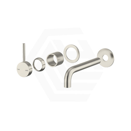 Bella Vista Mica Wall Mixer with Curved Spout Reverse Handle Trim Kit Only 2 Round Plates Variant Colors Available