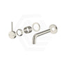 Bella Vista Mica Wall Mixer with Curved Spout Reverse Handle Trim Kit Only 2 Round Plates Variant Colors Available