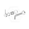 Bella Vista Mica Wall Mixer with Curved Spout Reverse Handle Trim Kit Only 2 Round Plates Variant Colors Available