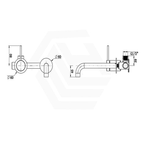 Bella Vista Mica Wall-Spout with Mixer Combo 2P Upwards Handle TRIM KIT Only Variant Colors Available