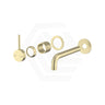 Bella Vista Mica Wall Mixer with Curved Spout Reverse Handle Trim Kit Only 2 Round Plates Variant Colors Available