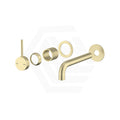Bella Vista Mica Wall Mixer with Curved Spout Reverse Handle Trim Kit Only 2 Round Plates Variant Colors Available