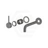 Bella Vista Mica Wall Mixer with Curved Spout Reverse Handle Trim Kit Only 2 Round Plates Variant Colors Available