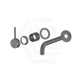Bella Vista Mica Wall Mixer with Curved Spout Reverse Handle Trim Kit Only 2 Round Plates Variant Colors Available