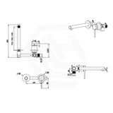 Bella Vista Mica Wall-Spout Combo Straight Spout 2 Piece Trim Kit Only Variant Colors Available