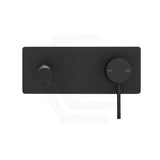 Bella Vista Mica Wall Mixer with Straight Spout Rectangle Back Plate 1P TRIM KIT Only Black
