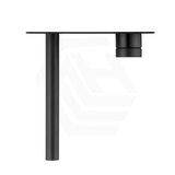 Bella Vista Mica Wall Mixer with Straight Spout Rectangle Back Plate 1P TRIM KIT Only Black