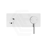 Bella Vista Mica Wall Mixer with Straight Spout Rectangle Back Plate 1P TRIM KIT Only Chrome